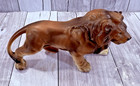 Vintage 1960s Lion Figurine Miniature Bone China Made In Japan Excellent Cond 