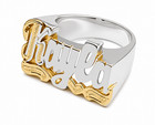Custom Men s And Woman s  Name Rings  10 Or 14k Gold - Made In Usa
