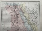 1884 Egypt Original Antique Map By John Bartholomew 137 Years Old