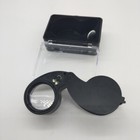 40x Magnifying Loupe Jewelry Eye Glass Magnifier Led Light Jewelers Loop Pocket
