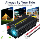 3000w 6000w Power Inverter 12v To 110v Converter With 2usb 3ac Lcd Display Black