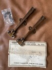 Lot Of 6 Pair Steel Stanley Drop Leaf Table Supports W screws Brown 8  - Nos