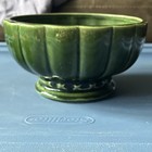 Vintage Floraline Usa 494 Pottery Dark Green Drip Glaze Ceramic Planter 7    Mcm