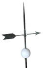 Antique Lightning Rod With Glass Bulb And Weathervane