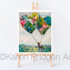 Aceo Atc Signed Art Print    heartstrings 5    Mixed Media Artist Trading Card