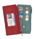 Rfid Leather Women s Stacker Long Wallet  Credit Card Id Holder Zip Pocket