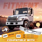 Chrome Steel Front Bumper For Hino 238 258 268 338 2005-2025 Replaces 52101e0a91