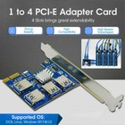 4-port Pci-e To Usb Adapter Pci-e X1 To Usb 3 0 Riser Card Extender Board Mining