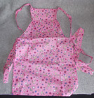 Handmade Kids Small 4-8 Pink Floral Cotton Kitchen Butcher Baking Crafting Apron