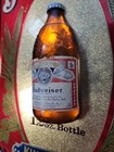Vintage Budweiser 12 Oz 3d Beer Display Sign Rare Short Bottle Wall Decor 11  17