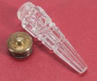 19th Century Victorian Cut Glass Scent Bottle Gilded Brass Screw On Cap Perfume