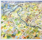 Vintage  1987  Austin - Texas  Map Pictorial   28x18   Large  Original