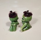 Japanese Green Kappa Sprite Figurines Set Lot Of 2 Htf
