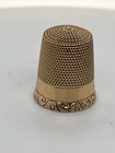 Vintage 10kt Yellow Gold Size 9 Thimble Engraved  Free Shipping