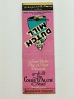 Vintage Matchbook Cover Coeur D  Alene Hotel Idaho Dutch Mill Restaurant  D