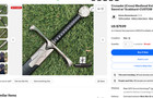 openbox 41 crusader  cross  Medieval Knight Arming Steel Sword W scabbard
