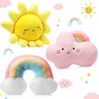 3 Pcs Moon Star Cloud Cushion Soft Plush Pillow Nursery Stuffed Throw Cushion   
