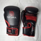 Sanabul Essential Gel Training Gloves Essential Gel Gloves 14oz Black Red 14 Oz