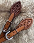 Pair Adult Top Grain Leather Western Spur Straps Free Shipping