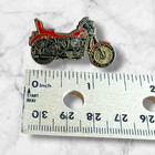 Vintage Enamel Hat Lapel Pin Red Harley Davidson Motorcycle