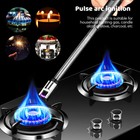 Electric Lighter Usb Rechargeable Dual Arc Flameless Windproof Electric Plasma