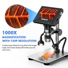 Tomlov 4 3  Digital Microscope 1000x Coin Microscope 1080p Soldering Microscope