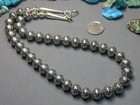 Arrow Stamped 12mm Navajo Pearls Sterling Silver 21  Necklace On Chain      