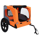 Outdoor Heavy Duty Collapsible Pet Bike Trailer With 16-inch All Terrain Wheels 