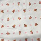 Ralph Lauren Cotton Blanket White pink Teddy Bear Print Baby Girl