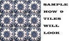  c028 Mexican Talavera 4x4   Folk Art Hand Painted Handmade 25 - 50 - 100 Tiles