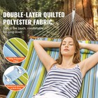 Double Quilted Fabric Hammock With Hardwood Spreader Bar Detachable Pillow