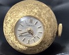 Vintage Heno Ball Watch Pendant Necklace Swiss Gold Tone Untested Read