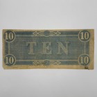 1864  10 Confederate States Of America Note 6844
