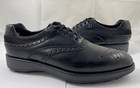 Prada Men s Size 11 5 Us Full Brogue Leather Golf Shoes Shoes Black 2ee260  1090