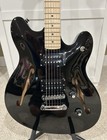 Squier Affinity Starcaster Electric Guitar - Black W gator Ata Case - Mint  