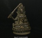 Tibet Buddhism Bronze Copper Seat Wenshu Manjushri Boddhisattva Buddha Statue