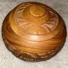 Vintage Wooden Bowl Hawaii Hand Carved Tiki Bar Snacks Catch All Nuts Decor