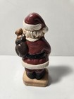 Vintage Santa Claus Figurine Christmas Bear Ceramic Painted 1945 Vtg 1986 Figure