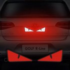 Red Big Eyes Car Sticker Wall Sticker Cartoon 3d Decal Sticker For Bike  Car