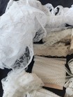 Vintage White   Off-white   Cream Lace Trim 65 Yards Scalloped Ruffled   Flat 