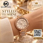 Michael Kors Parker Mk5896 Women   s Rose Gold   Blush Acetate Chronograph Watch    