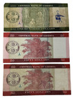 Lot Of 3 Republic Of Liberia Dollars 50 And 100 Bills Paper Money Currency Notes