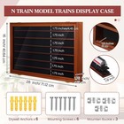 N Scale Model Train Display Case Wall Cabinet - 6 Shelves Lockable 98  Uv Pro   