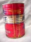Vintage Merit Motor Oil Oklahoma City 1 Quart Metal Can Sign Early Ribbed