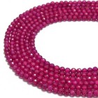 Natural Ruby Faceted Round Beads 2mm 3mm 4mm 15 5  Strand