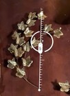 Vintage 1970s Brass Ivy Leaves Wall Art Decor     Set Of 2 Hollywood Regency Metal