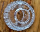 Mikasa Crystal Hurricane Lamp Globe  6 5 8   Christmas Tree Pattern   Vintage