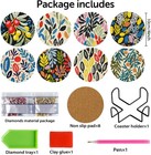 Dotzso 8 Pcs Diamond Art Coasters Kit W  Holder  Diy Craft Kits For Adults   Kid
