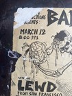 Vintage Original Bad Brains Bad Religion Lewd Jfa 3 12 1981 Shawn Kerri Art Rare