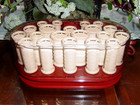 Clairol Travel Time Saver Instant Heat 20 Hot Rollers Clips Ptc-20 Dual Volts 